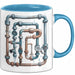 Klempner Tasse Geschenkidee für Rohrleger Lustiger Spruch Blau Trendation
