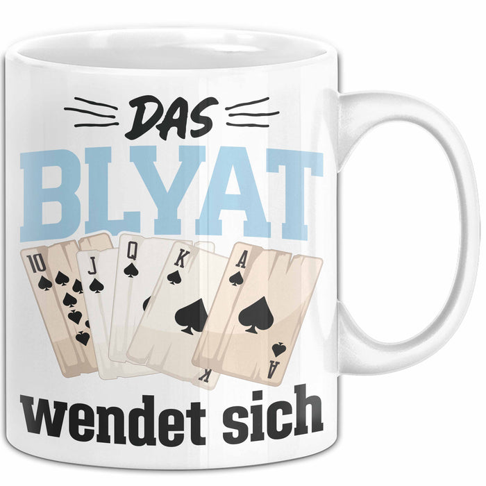 Poker Tasse Geschenk Das Blyat Wendet Sich Spruch Geschenkidee Weiß Trendation