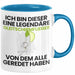 Gleitschirmflieger Geschenk Tasse Lustige Geschenkidee Geburtstag für Gleitschirmflieger Ich Bin Dieser Legendäre Gleitschirmflieger Von Dem Alle Geredet Haben Kaffee-Becher Blau Trendation