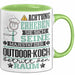 Outdoor-Koch Geschenk Tasse Lustiger Spruch Erheben Sie Sich Der Outdoor-Koch Betritt den Raum Grün Trendation