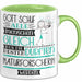 Naturforscherin Geschenk Becher Tasse Gott Schuf Alle Menschen Gleich Nur Die Besten Durfeten Naturforscherin Werden Geschenkidee Lustig Grün Trendation