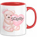 Entschuldigung Tasse Es Tur Mir Leid Geschenkidee Sorry Becher Rot Trendation