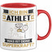 Athlet Tasse Geschenk für Athlet Geburtstag Lustiger Spruch Kaffee-Becher Was Ist Deine Superkraft Rot Trendation
