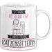 Katzensitterin Tasse Geschenk Becher Stark Attraktiv Furchtlos Katzensitterin Lustige Geschenkidee Weiß Trendation