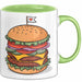 Burger Fan Tasse Geschenkidee für Grillmeister Grün Trendation