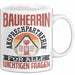 Bauherrin Tasse Geschenk Frauen Haus Bauen Hausbau Geschenk Ansprechpartnerin Für Alle Wichtigen Fragen Frauen Weiß Trendation