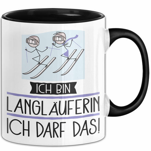 Geschenk für Langläuferin Tasse Lustige Geschenkidee Geburtstag Ich Bin Langläuferin Ich Darf Das Trendation