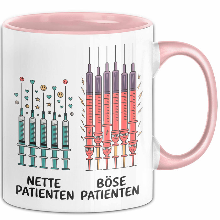 Pflegekraft Arzt Tasse Geschenkidee Nervige Patienten Rosa Trendation