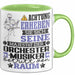 Orchestermusiker Geschenk Tasse Lustiger Spruch Erheben Sie Sich Der Orchestermusiker Betritt den Raum Grün Trendation