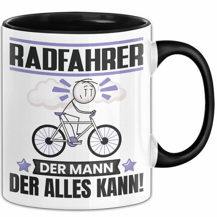 Radfahrer Tasse Geschenk für Radfahrer Der Mann Der Alles Kann Geschenkidee zum Geburtstag Schwarz Trendation