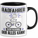 Radfahrer Tasse Geschenk für Radfahrer Der Mann Der Alles Kann Geschenkidee zum Geburtstag Schwarz Trendation