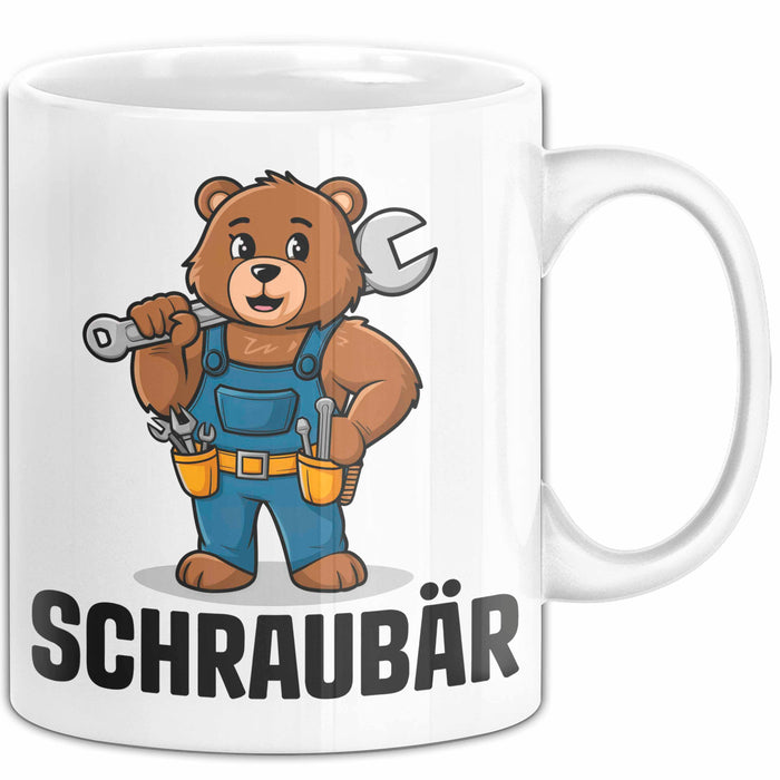 Auto Kfz Mechaniker Tasse Geschenk Lustige Geschenkidee Spruch Schraubar Weiß Trendation