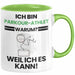 Parkour-Athlet Geschenk Tasse Lustiger Spruch Ich Bin Parkour-Athlet Warum Weil Ich Es Kann Geschenkidee Bester Parkour-Athlet Geburtstag Kaffee-Becher Grün Trendation