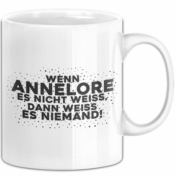 Annelore Tasse Wenn Annelore Es Nicht Weiss, Dann Weiss Es Niemand!