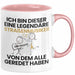Straßenmusiker Geschenk Tasse Lustige Geschenkidee Geburtstag für Straßenmusiker Ich Bin Dieser Legendäre Straßenmusiker Von Dem Alle Geredet Haben Kaffee-Becher Rosa Trendation