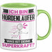 Hürdenläufer Tasse Geschenk für Hürdenläufer Geburtstag Lustiger Spruch Kaffee-Becher Was Ist Deine Superkraft Grün Trendation