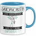Saxophonistin Und Prinzessin Tasse Geschenk Für Eine Saxophonistin Geburtstag Was Ist Deine Superkraft Blau Trendation