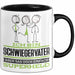 Schwiegervater Geschenk Tasse Ich Bin Schwiegervater Aber Sag Doch Einfach Superheld Lustige Geschenkdiee für Schwiegervater Kaffee-Becher Schwarz Trendation