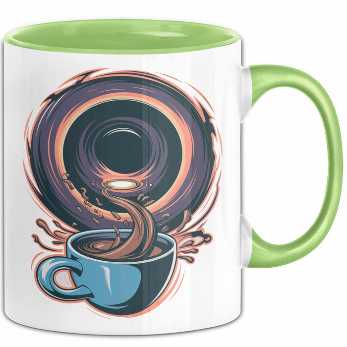 Weltraum Nerd Tasse Geschenkidee für Astronomie Fans Grün Trendation