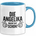 Angelika Tasse Geschenk Die Angelika Macht Dat Schon Geschenkidee Becher mit Name Blau Trendation
