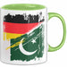 Pakistan Deutschland Flagge Halb Deutscher Halb Pakistaner Fußball Germany 2025 Europa Pakistan Grün Trendation