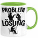 Maler Tasse Geschenk für Künstler Maler Männer Geschenkidee Problem und Lösung Malen Grün Trendation