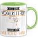 Vogelretterin Tasse Geschenk Ich Bin Vogelretterin Warum Weil Ich Es Kann Geschenkidee Geburtstag Grün Trendation