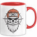 Nautischer Totenkopf Seemann Tasse Geschenk Lustige Geschenkidee Spruch Moin Rot Trendation