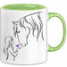 Pferde Tierliebhaber Mädchen Tasse Geschenk Lustige Geschenkidee Spruch Grün Trendation