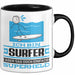 Surfer Geschenk Tasse Ich Bin Surfer Aber Sag Doch Einfach Superheld Lustige Geschenkdiee für Surfer Kaffee-Becher Schwarz Trendation