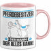 Pferdebesitzer Tasse Geschenk für Pferdebesitzer Der Mann Der Alles Kann Geschenkidee zum Geburtstag Rosa Trendation