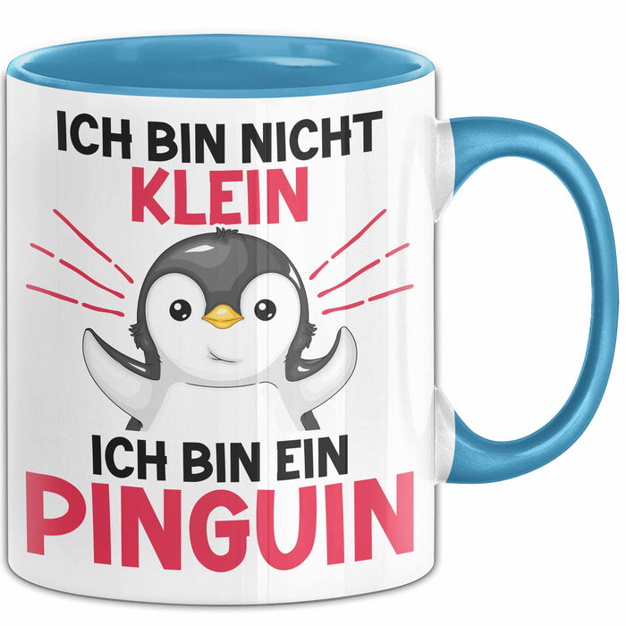 Lustige Tasse Geschenk Pinguin Mit Sonnenbrille Cooles Design Blau Trendation