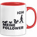 Eichhörnchen Tierliebhaber Tasse Geschenk Lustige Geschenkidee Spruch Ich Meine Follower Rot Trendation
