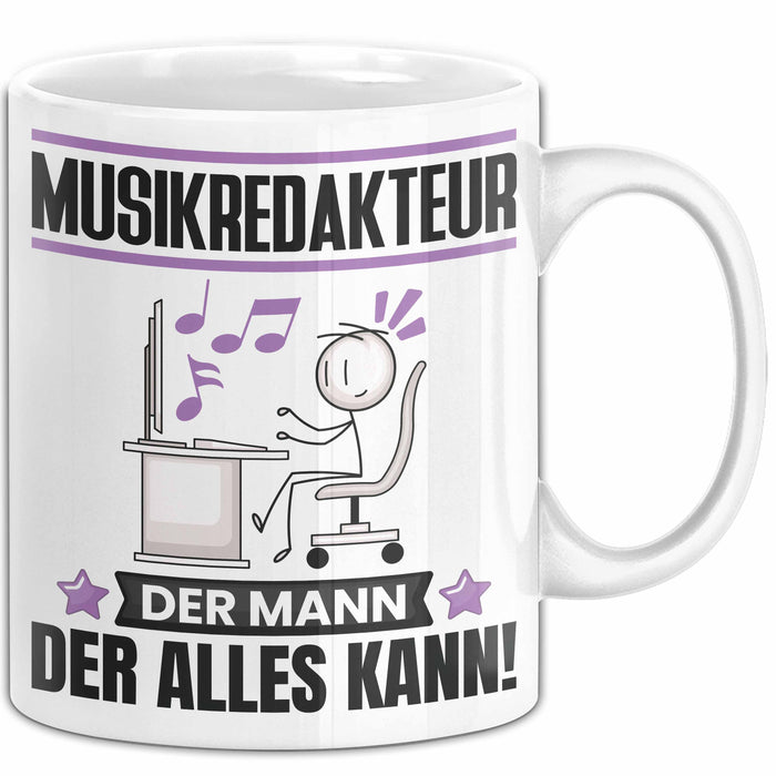 Musikredakteur Tasse Geschenk für Musikredakteur Der Mann Der Alles Kann Geschenkidee zum Geburtstag Weiß Trendation