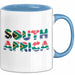 Südafrika Flagge Südafrikanisch Tasse Geschenk Lustige Geschenkidee Spruch Blau Trendation
