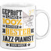 Jazz-Pianist Geschenk Lustiger Spruch für Jazz-Pianist Geschenkidee Bester Jazz-Pianist Der Welt Weiß Trendation