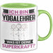 Yogalehrer Tasse Geschenk für Yogalehrer Geburtstag Lustiger Spruch Kaffee-Becher Was Ist Deine Superkraft Grün Trendation