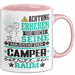 Camper Geschenk Tasse Lustiger Spruch Erheben Sie Sich Der Camper Betritt den Raum Rosa Trendation