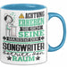 Songwriter Geschenk Tasse Lustiger Spruch Erheben Sie Sich Der Songwriter Betritt den Raum Blau Trendation