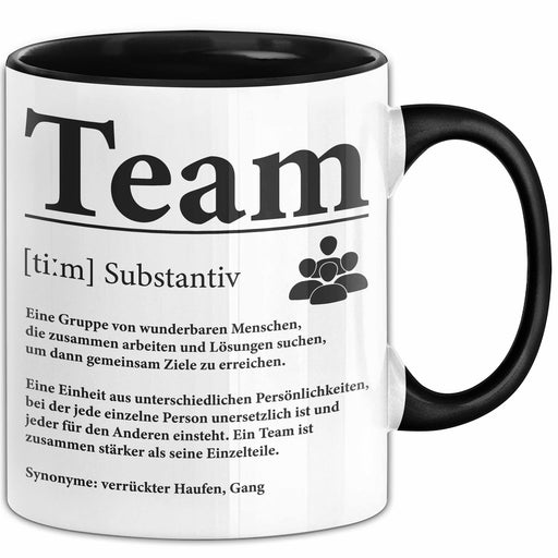 Büroarbeit Kollege Tasse Geschenk Lustige Geschenkidee Spruch Team Definition Trendation