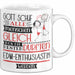 EDM-Enthusiastin Geschenk Becher Tasse Gott Schuf Alle Menschen Gleich Nur Die Besten Durfeten EDM-Enthusiastin Werden Geschenkidee Lustig Weiß Trendation