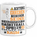 Basketballspieler Geschenk Tasse Lustiger Spruch Erheben Sie Sich Der Basketballspieler Betritt den Raum Weiß Trendation