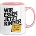 Deutschlehrer Unterricht Tasse Geschenk Lustige Geschenkidee Spruch "Wir Essen Jetzt Kinder" Satzzeichen Retten Leben Rosa Trendation