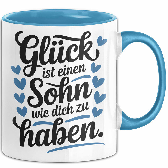 Sohn Tasse Geschenk Glueck Ist Einen Sohn Wie Dich Geschenkidee Mama Papa