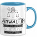 Anwältin Weil Es Keinen Schöneren Beruf Gibt Tasse Geschenk für Eine Anwältin Lustig Blau Trendation