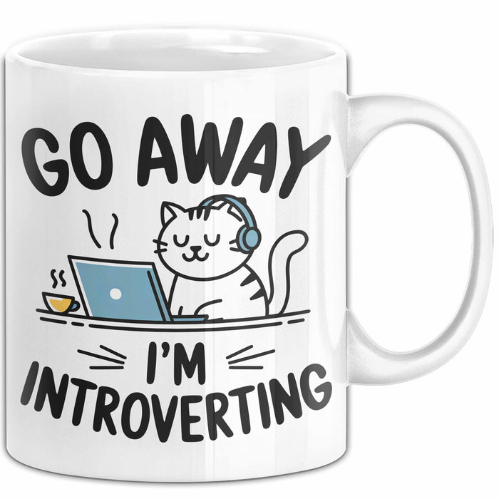 Introvert Tasse Geschenk Go Away I'm Introverting Geschenkidee Geburtstag Introvertierte