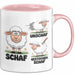 Schaf Tier Bauer Sarkasmus Tasse Becher Geschenk Lustige Geschenkidee Spruch Schaf Unschaf Gestochen Schaf Rosa Trendation