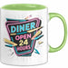 Diner Fan Tasse Geschenkidee für Retro Essen Liebhaber Grün Trendation