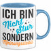 Sarkasmus Sarkastisch Tasse Geschenk Lustige Geschenkidee Nicht Stur Sondern Meinungsstabil Blau Trendation