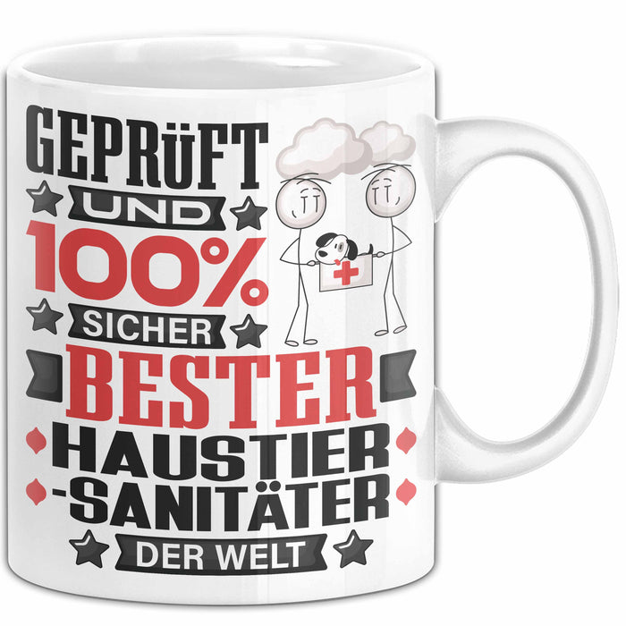 Haustiersanitäter Geschenk Lustiger Spruch für Haustiersanitäter Geschenkidee Bester Haustiersanitäter Der Welt Weiß Trendation